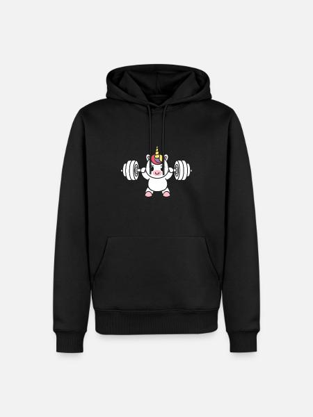 Humour musculation - Sweat à capuche Premium bio Homme - noir