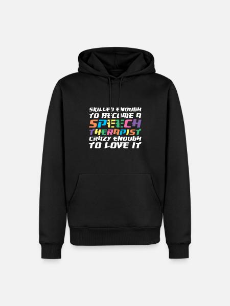 Logopäde Sprachtherapie Sprachtherapeut - Männer Premium Bio Hoodie - Schwarz