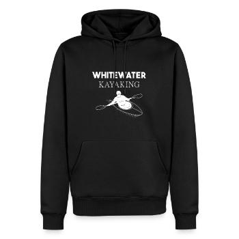 Whitewater Kayaking - Men’s Premium Organic Hoodie - black - Front - Nico (187cm)