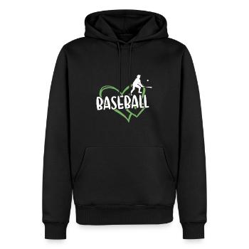 Sport Heart Baseball - Sweat à capuche Premium bio Homme - noir - Devant - Nico (187cm)