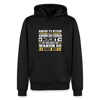 Architects don't argue - Men’s Premium Organic Hoodie - black - Front - Nico (187cm)