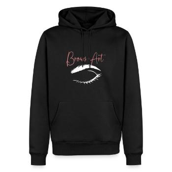 Microblading Make-up Kosmetik Kosmetikerin - Männer Premium Bio Hoodie - Schwarz - Vorne - Nico (187cm)