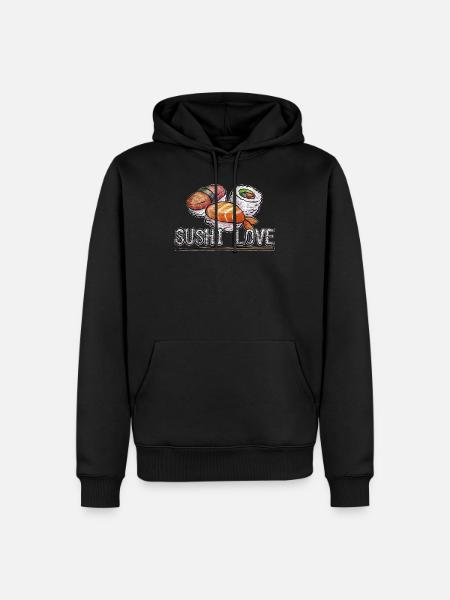 Sushi Liebe - Männer Premium Bio Hoodie - Schwarz