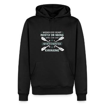 Weekend Forecast Drinking And Whitewater Kayaking - Männer Premium Bio Hoodie - Schwarz - Vorne - Nico (187cm)