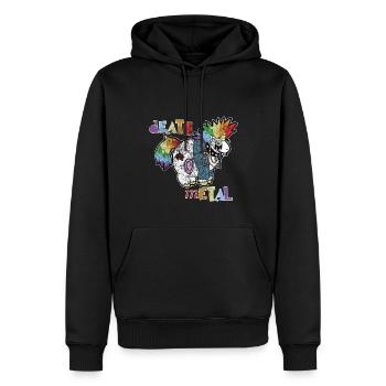 Death Metal Einhorn Musik Metal Head Rocker Heavy - Männer Premium Bio Hoodie - Schwarz - Vorne - Nico (187cm)