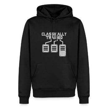 Manuelle Gangschaltung Knüppelschaltung - Männer Premium Bio Hoodie - Schwarz - Vorne - Nico (187cm)