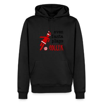 Sogar der Weihnachtsmann spielt Fußball - Männer Premium Bio Hoodie - Schwarz - Vorne - Nico (187cm)