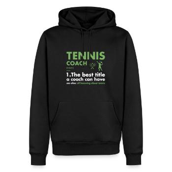 Sport Coach Definition Tennis - Männer Premium Bio Hoodie - Schwarz - Vorne - Nico (187cm)