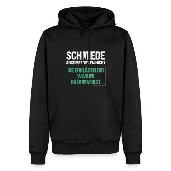 Blacksmiths don't argue - Men’s Premium Organic Hoodie - black - Front - Nico (187cm)