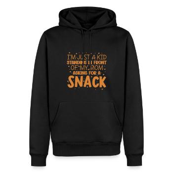 I'm just a child standing in front of my mother - Men’s Premium Organic Hoodie - black - Front - Nico (187cm)