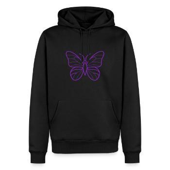 Sensibilisation à la maladie d’Alzheimer - Sweat à capuche Premium bio Homme - noir - Devant - Nico (187cm)