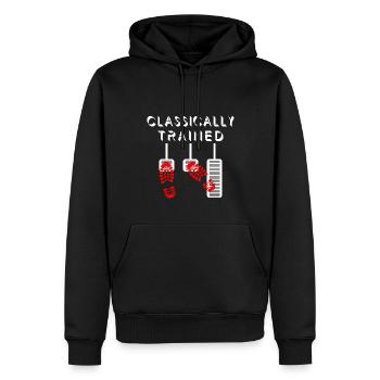Manuelle Gangschaltung Knüppelschaltung - Männer Premium Bio Hoodie - Schwarz - Vorne - Nico (187cm)