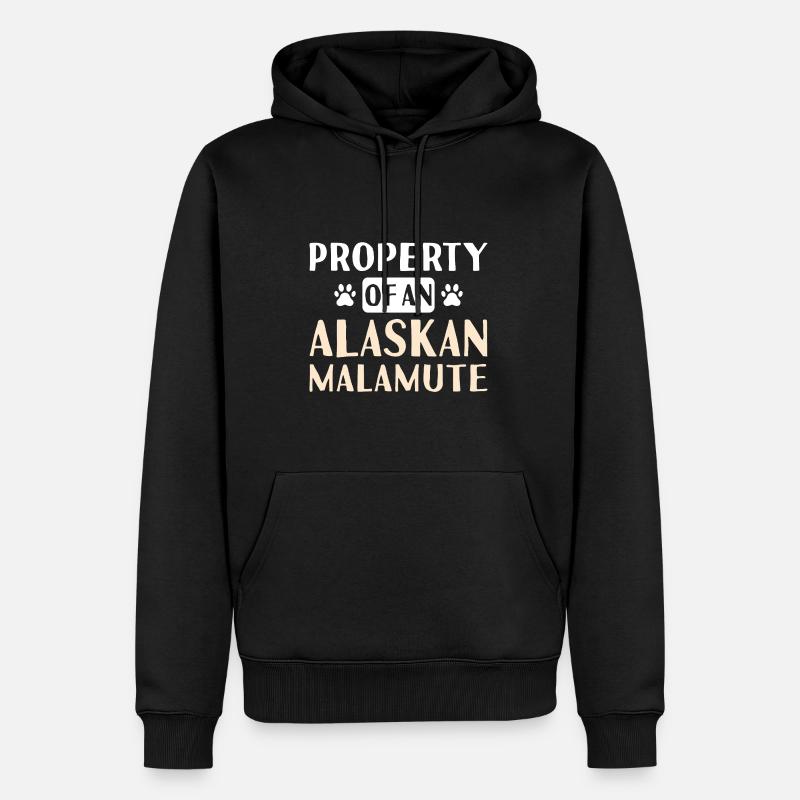 Propriété d’un Malamute d’Alaska - Sweat à capuche Premium bio Homme - noir