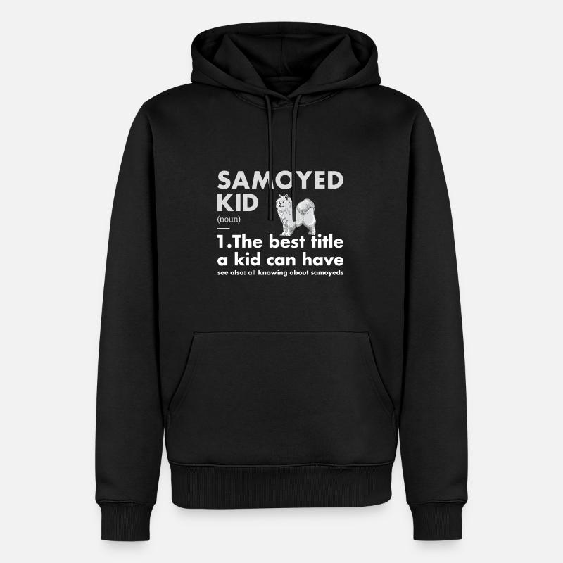 Samoyed Kid Definition - Männer Premium Bio Hoodie - Schwarz