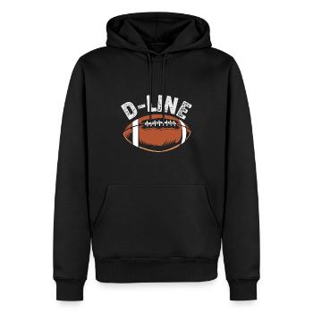 American Football Lineman - Männer Premium Bio Hoodie - Schwarz - Vorne - Nico (187cm)