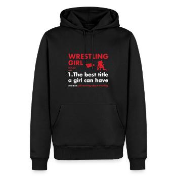 Sport Girl Definition Wrestling - Männer Premium Bio Hoodie - Schwarz - Vorne - Nico (187cm)