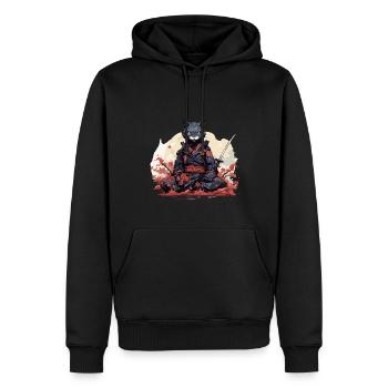 Japanische Kunst Katze Kawaii Anime - Männer Premium Bio Hoodie - Schwarz - Vorne - Nico (187cm)