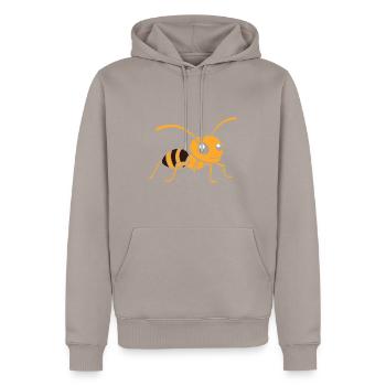 Ameise - Männer Premium Bio Hoodie - Taupe - Vorne - Nico (187cm)