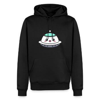 flying saucer - Men’s Premium Organic Hoodie - black - Front - Nico (187cm)