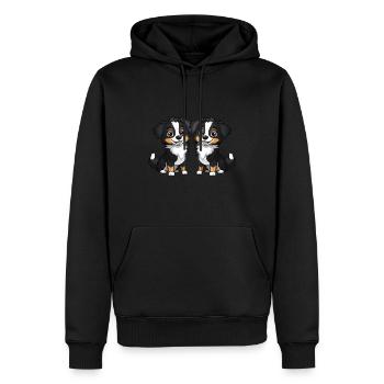 Bande dessinée de chien de berger australien - Sweat à capuche Premium bio Homme - noir - Devant - Nico (187cm)