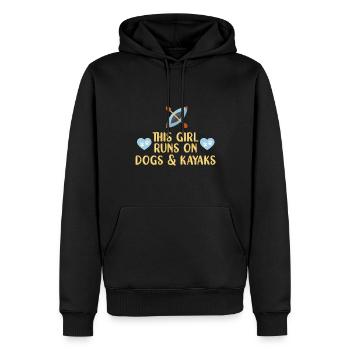 Kayak Kayaking - Sweat à capuche Premium bio Homme - noir - Devant - Nico (187cm)
