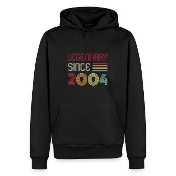 Birthday Legendary Since 2004 - Männer Premium Bio Hoodie - Schwarz - Vorne - Nico (187cm)