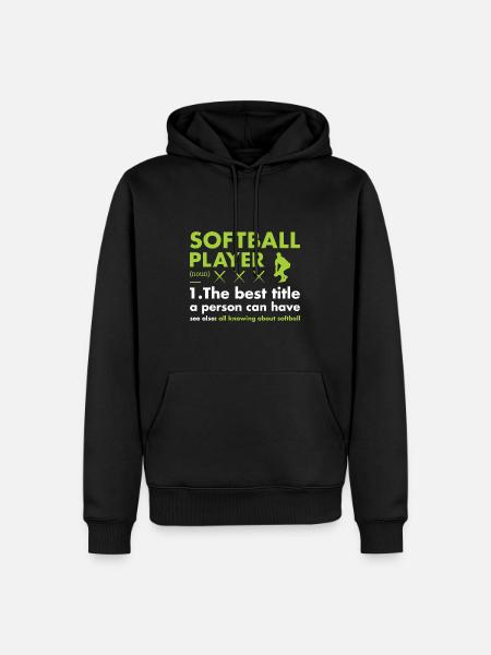Sport Player Definition Softball - Men’s Premium Organic Hoodie - black