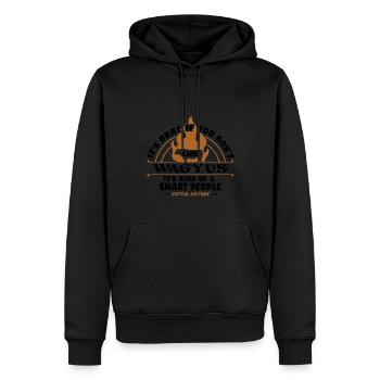 Personnes intelligentes Wagyu Farmer Race de vache - Sweat à capuche Premium bio Homme - noir - Devant - Nico (187cm)