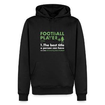 Sports Player Definition Football - Men’s Premium Organic Hoodie - black - Front - Nico (187cm)