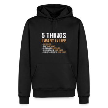 5 Things I Want In Life Chow Chow - Männer Premium Bio Hoodie - Schwarz - Vorne - Nico (187cm)
