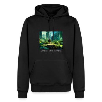 Lone Survivor Einziger Überlebender - Männer Premium Bio Hoodie - Schwarz - Vorne - Nico (187cm)
