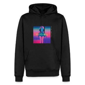 Cyber Guerrier Cyberkrieger - Sweat à capuche Premium bio Homme - noir - Devant - Nico (187cm)
