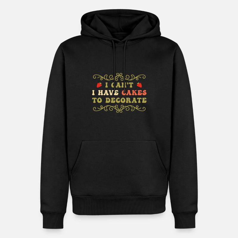 Kuchen backen Bäcker Konditor - Männer Premium Bio Hoodie - Schwarz