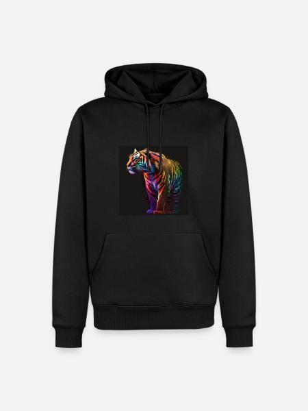 BEAUTIFUL TIGER - Men’s Premium Organic Hoodie - black