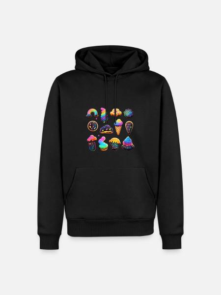 KEKSE - EISCREME - Männer Premium Bio Hoodie - Schwarz