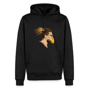 Man of Prey - Men’s Premium Organic Hoodie - black - Front - Nico (187cm)