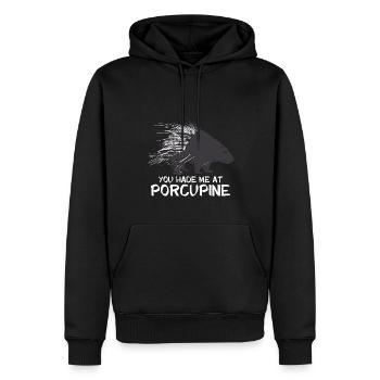 Stab Kaninchen Stachelschwein Naturliebhaber - Männer Premium Bio Hoodie - Schwarz - Vorne - Nico (187cm)