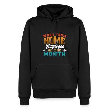 Von Zu Hause Aus Arbeiten - Mitarbeiter Des Monats - Männer Premium Bio Hoodie - Schwarz - Vorne - Nico (187cm)