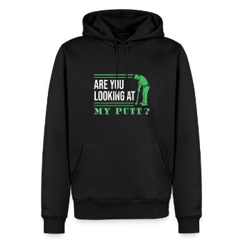 Golf Golfeurs Golfeurs - Sweat à capuche Premium bio Homme - noir - Devant - Nico (187cm)