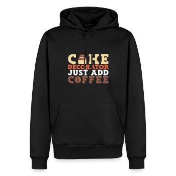 Kuchen backen Bäcker Konditor - Männer Premium Bio Hoodie - Schwarz - Vorne - Nico (187cm)