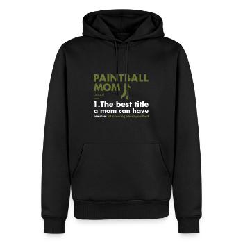 Sport Maman Définition Paintball - Sweat à capuche Premium bio Homme - noir - Devant - Nico (187cm)