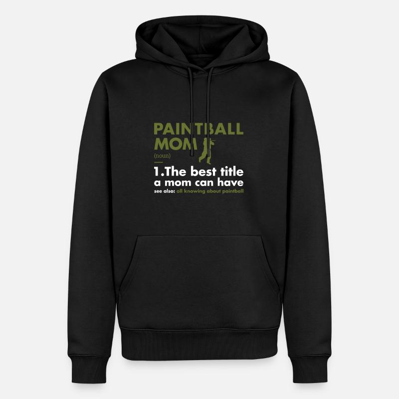 Sport Maman Définition Paintball - Sweat à capuche Premium bio Homme - noir