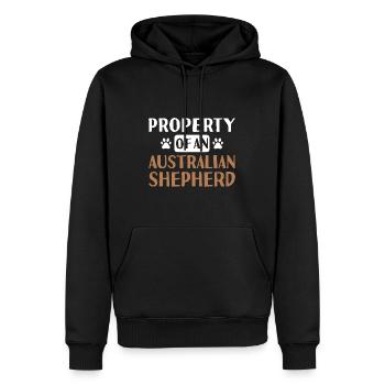Propriété de chien d’un Aussie - Sweat à capuche Premium bio Homme - noir - Devant - Nico (187cm)