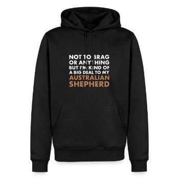 Chien Je Suis Un Gros Problème Pour Mon Aussie - Sweat à capuche Premium bio Homme - noir - Devant - Nico (187cm)