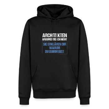Architects don't argue - Men’s Premium Organic Hoodie - black - Front - Nico (187cm)