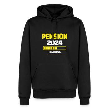 Pension 2024 Loading - Männer Premium Bio Hoodie - Schwarz - Vorne - Nico (187cm)