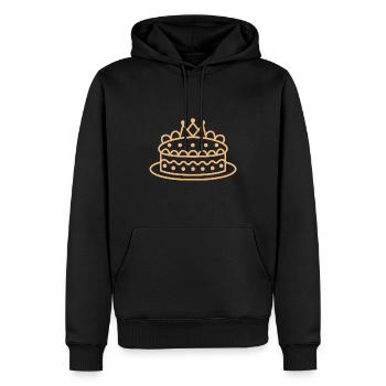Galette - Sweat à capuche Premium bio Homme - noir - Devant - Nico (187cm)
