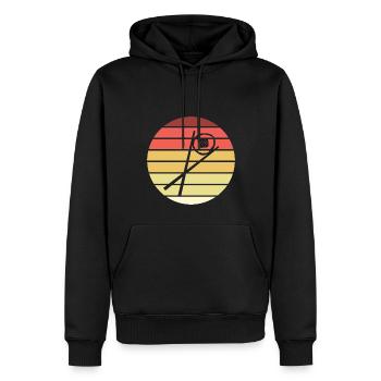 Sushi Chopsticks Sake Maki Retro Style Vintage - Men’s Premium Organic Hoodie - black - Front - Nico (187cm)
