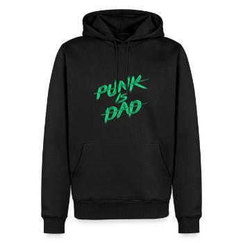 Punk is dad Punkrock Musik Punker Rocker - Männer Premium Bio Hoodie - Schwarz - Vorne - Nico (187cm)