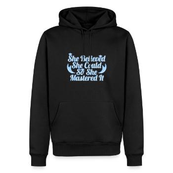 Master Abschluss Universität - Männer Premium Bio Hoodie - Schwarz - Vorne - Nico (187cm)